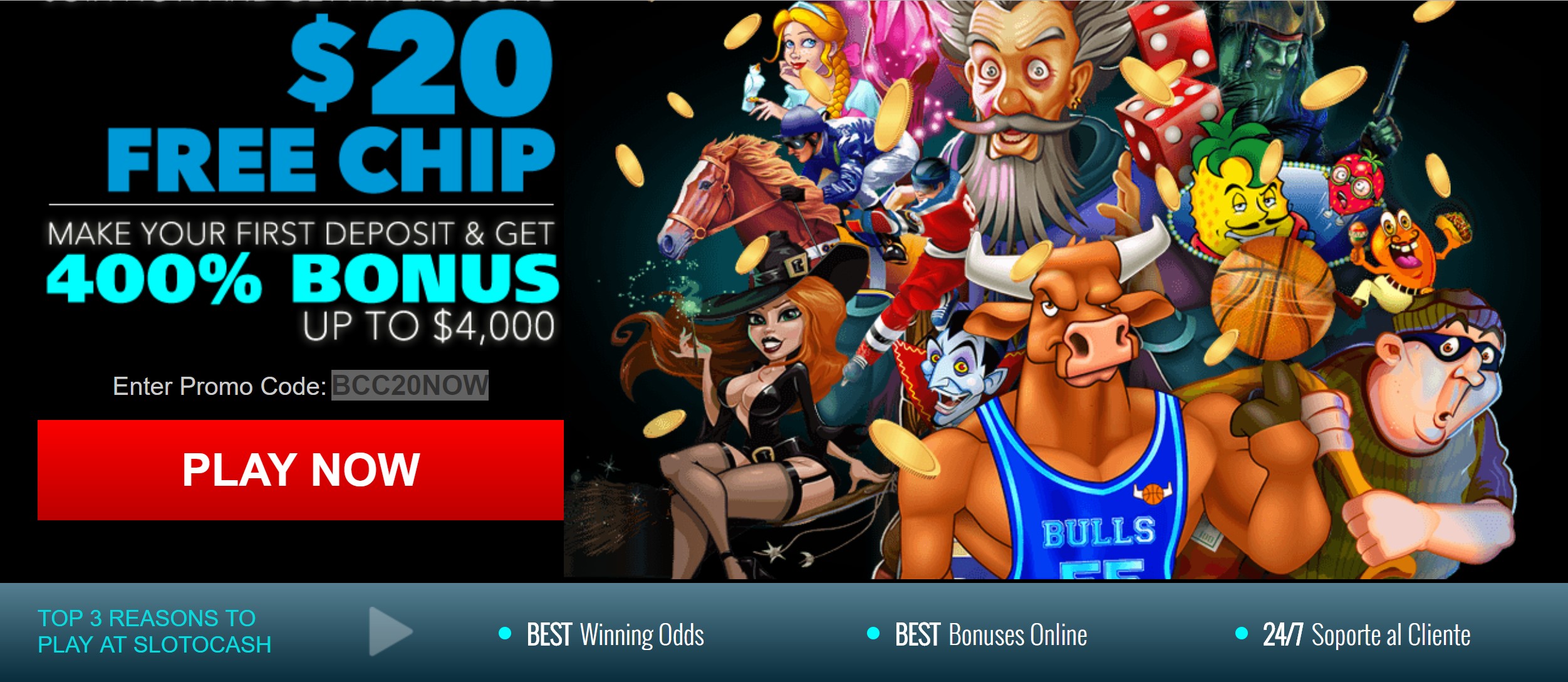 Slotocash exclusive offer BigWagerCasino